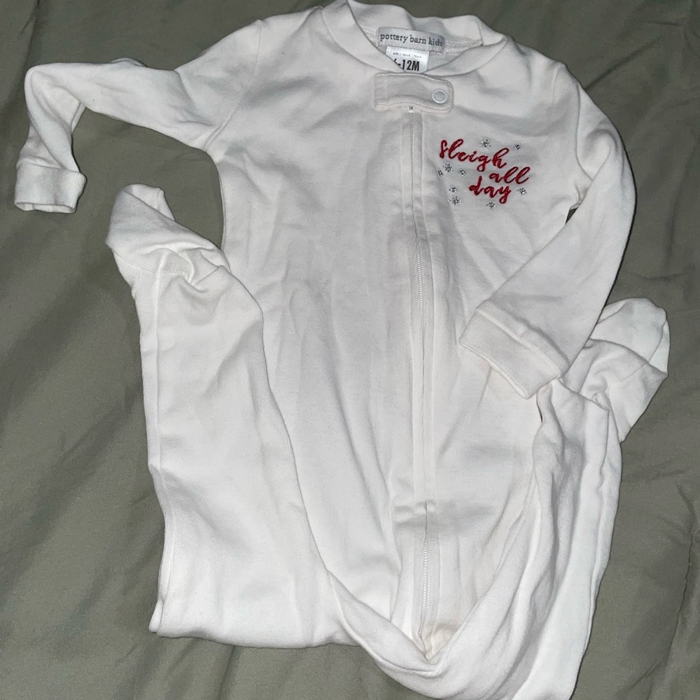 Pottery barn kids baby Christmas PJ